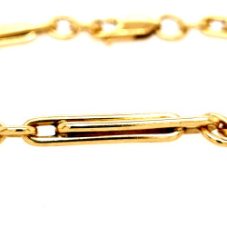 Pre Owned 9ct Trombone Link Bracelet ZN736